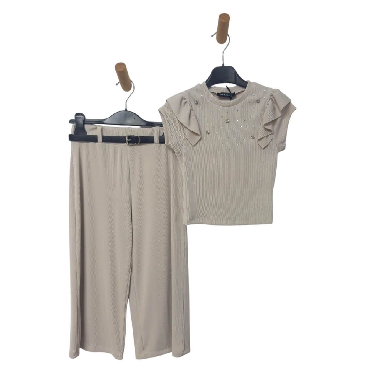 Geripptes Baby-Mädchen-Set