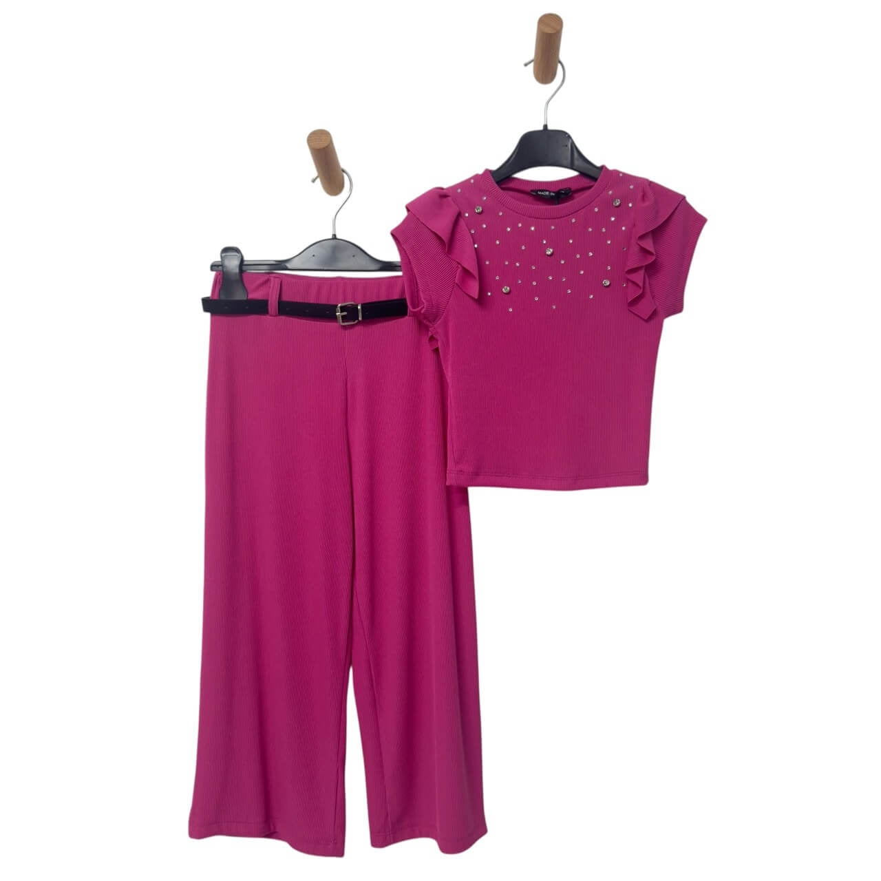 Geripptes Baby-Mädchen-Set