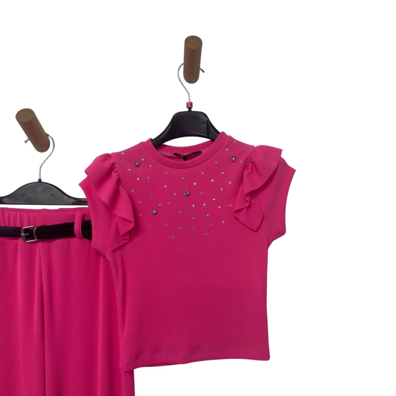 Geripptes Baby-Mädchen-Set