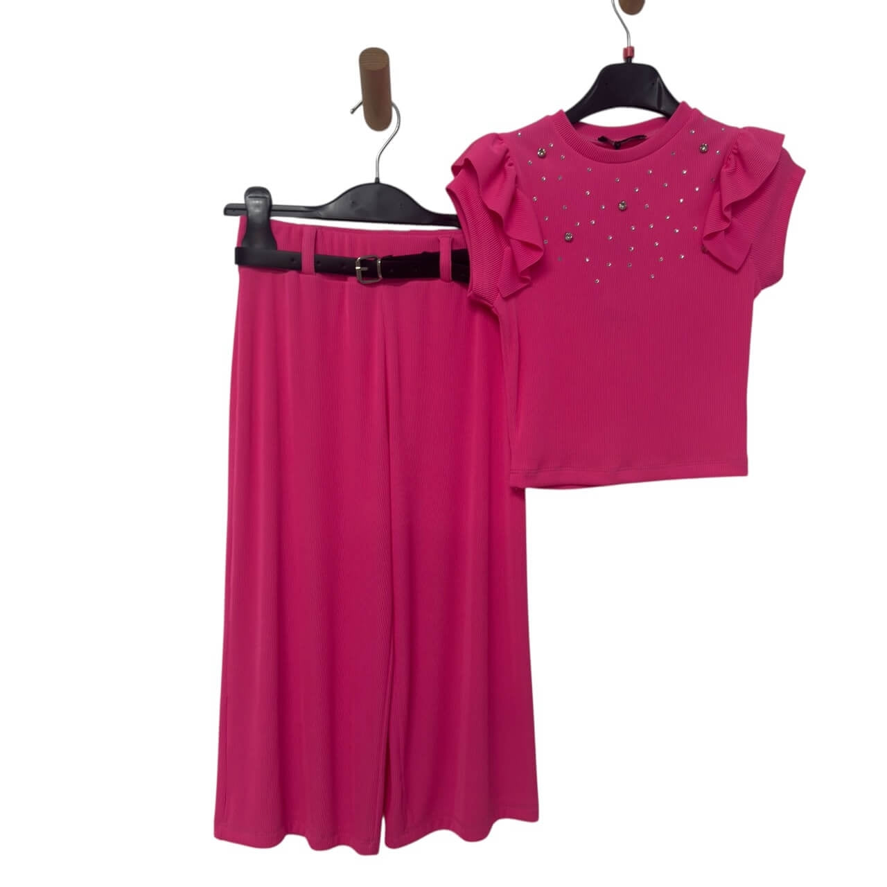 Geripptes Baby-Mädchen-Set
