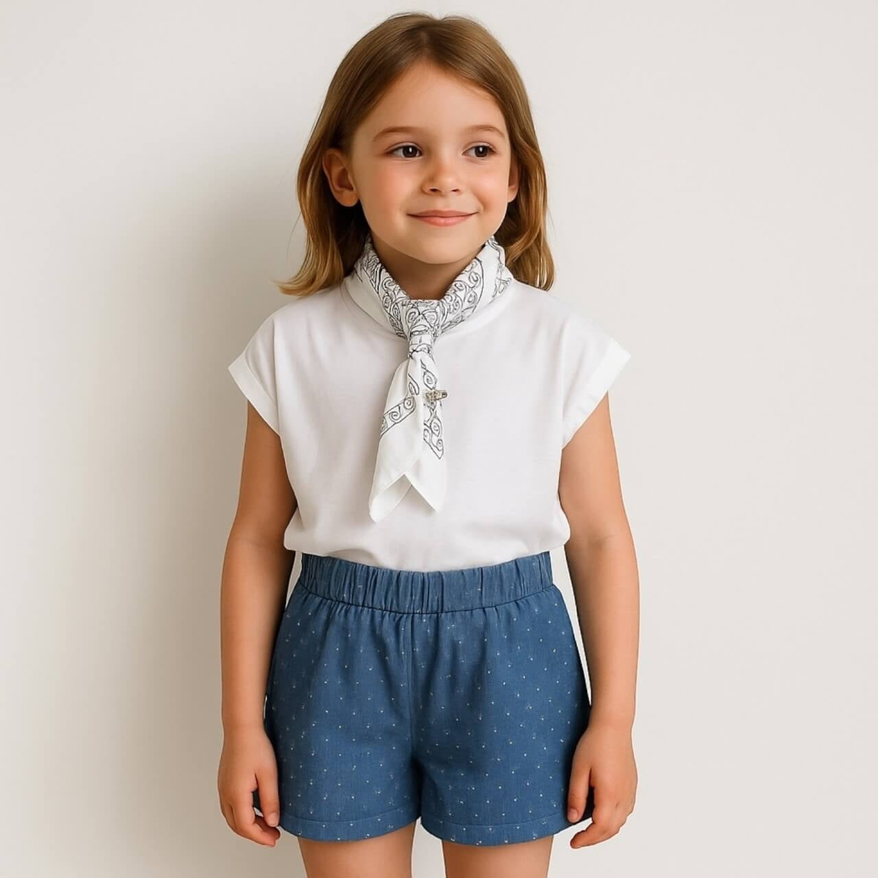 Jeans-Bandana-Outfit für Mädchen