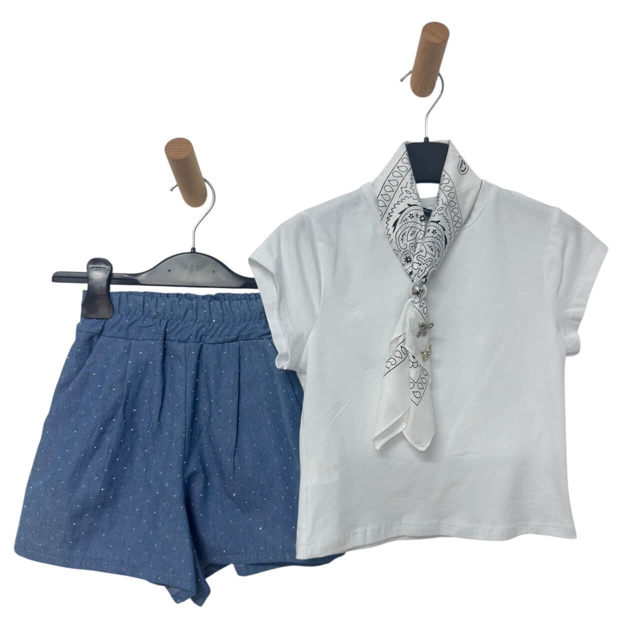 Jeans-Bandana-Outfit für Mädchen