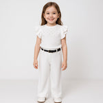 Geripptes Baby-Mädchen-Set