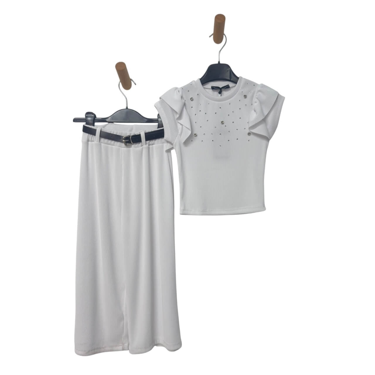Geripptes Baby-Mädchen-Set