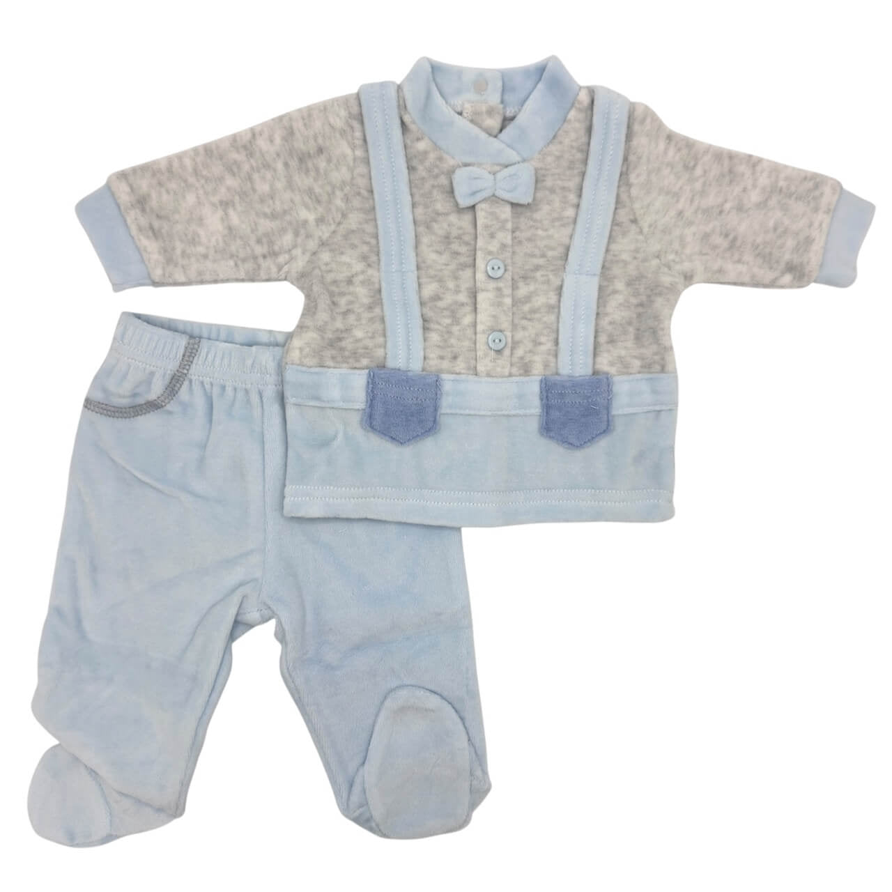 2-teiliger Chenille-Strampler mit Bällen