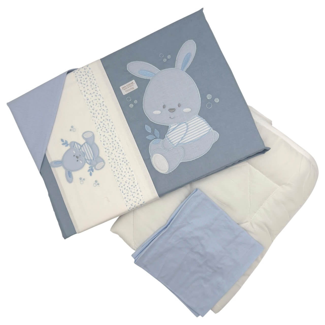 Komplettes Bettwäscheset + abnehmbare Bettdecke + Kinderwagen-Kissenbezug