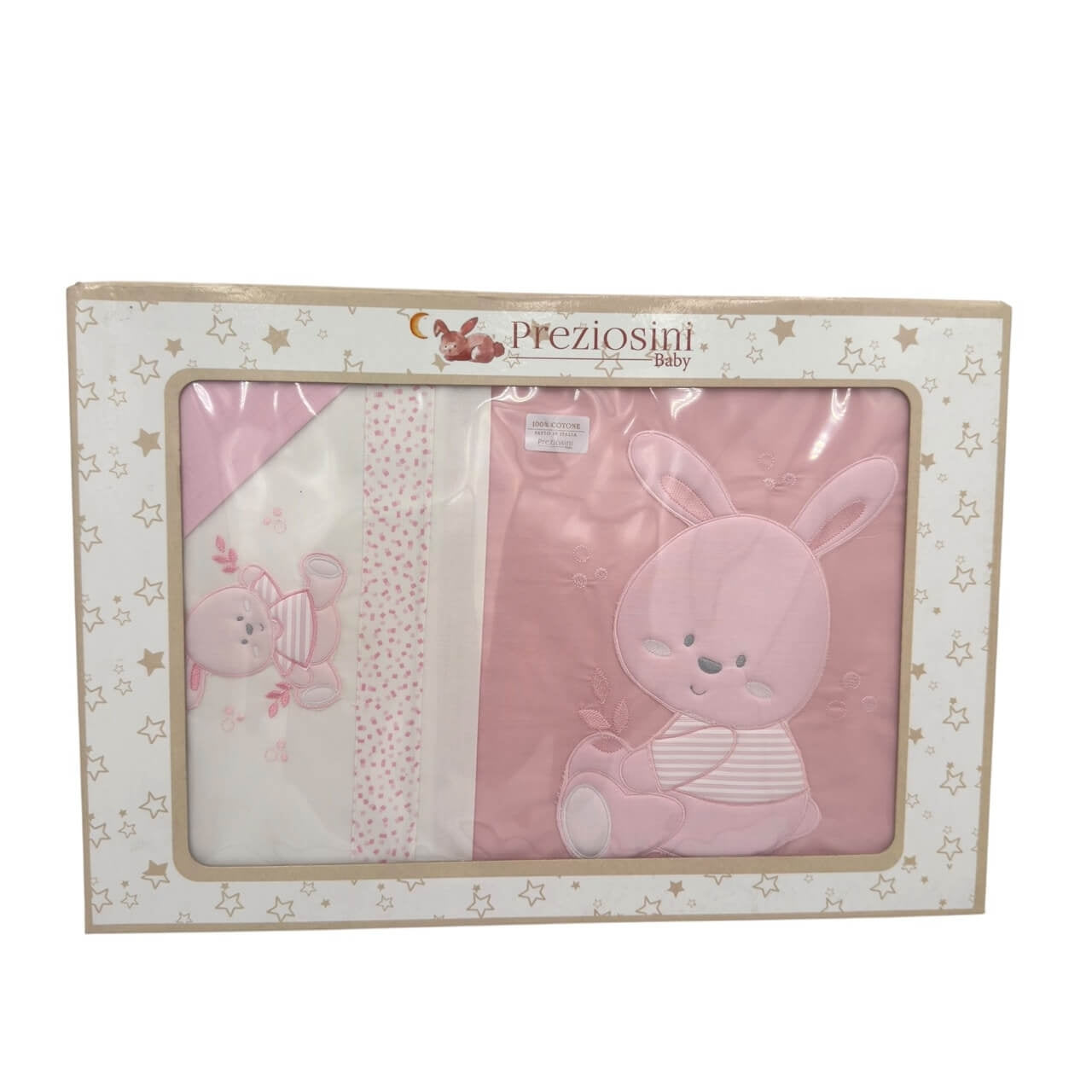 Komplettes Bettwäscheset + abnehmbare Bettdecke + Kinderwagen-Kissenbezug