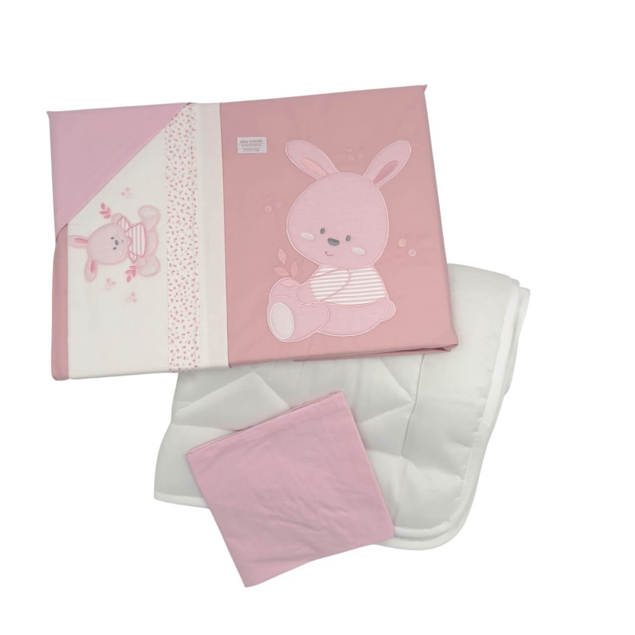 Komplettes Bettwäscheset + abnehmbare Bettdecke + Kinderwagen-Kissenbezug