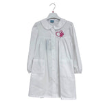 Weiße Grundschulschürze für Mädchen