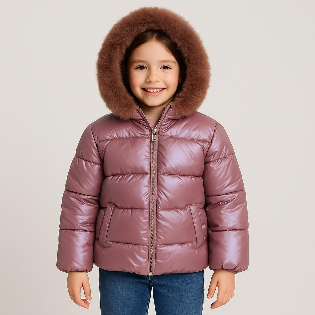 Wattierte Mädchenjacke