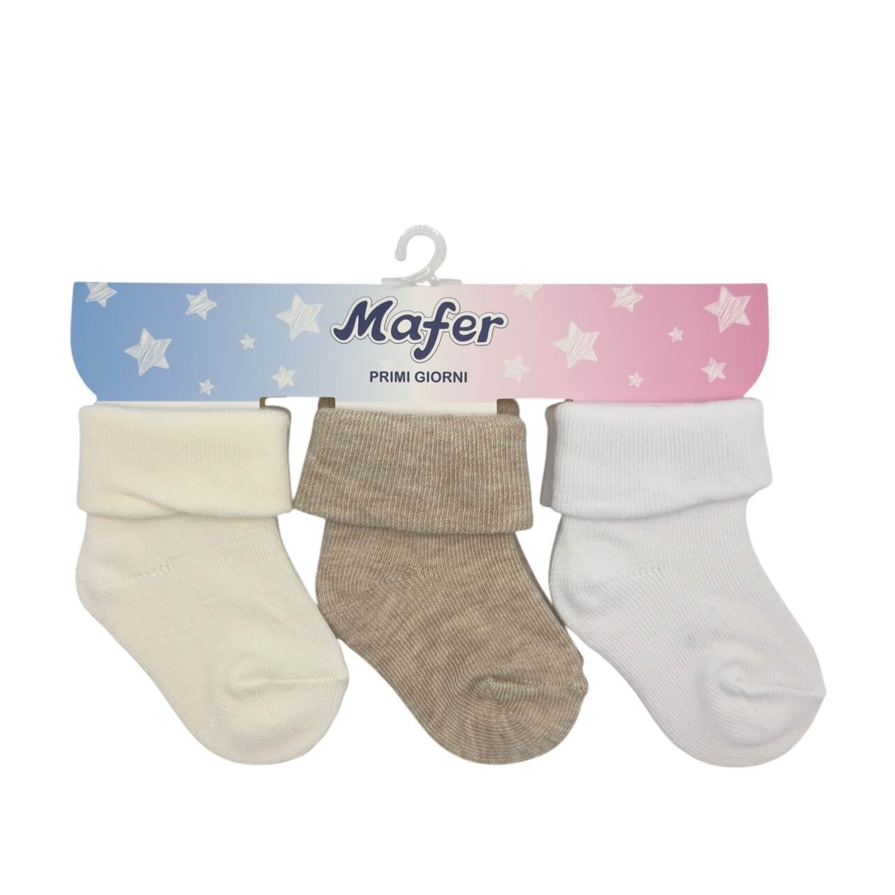 Tris warme Baumwollsocken 0/3 Monate