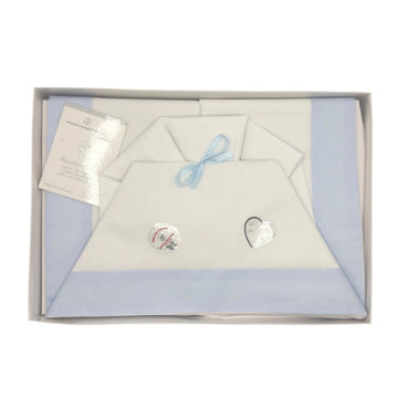 Kinderbett-Set aus 100 % Baumwolle mit Aufdruck und Stickerei