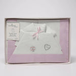 Kinderbett-Set aus 100 % Baumwolle mit Aufdruck und Stickerei