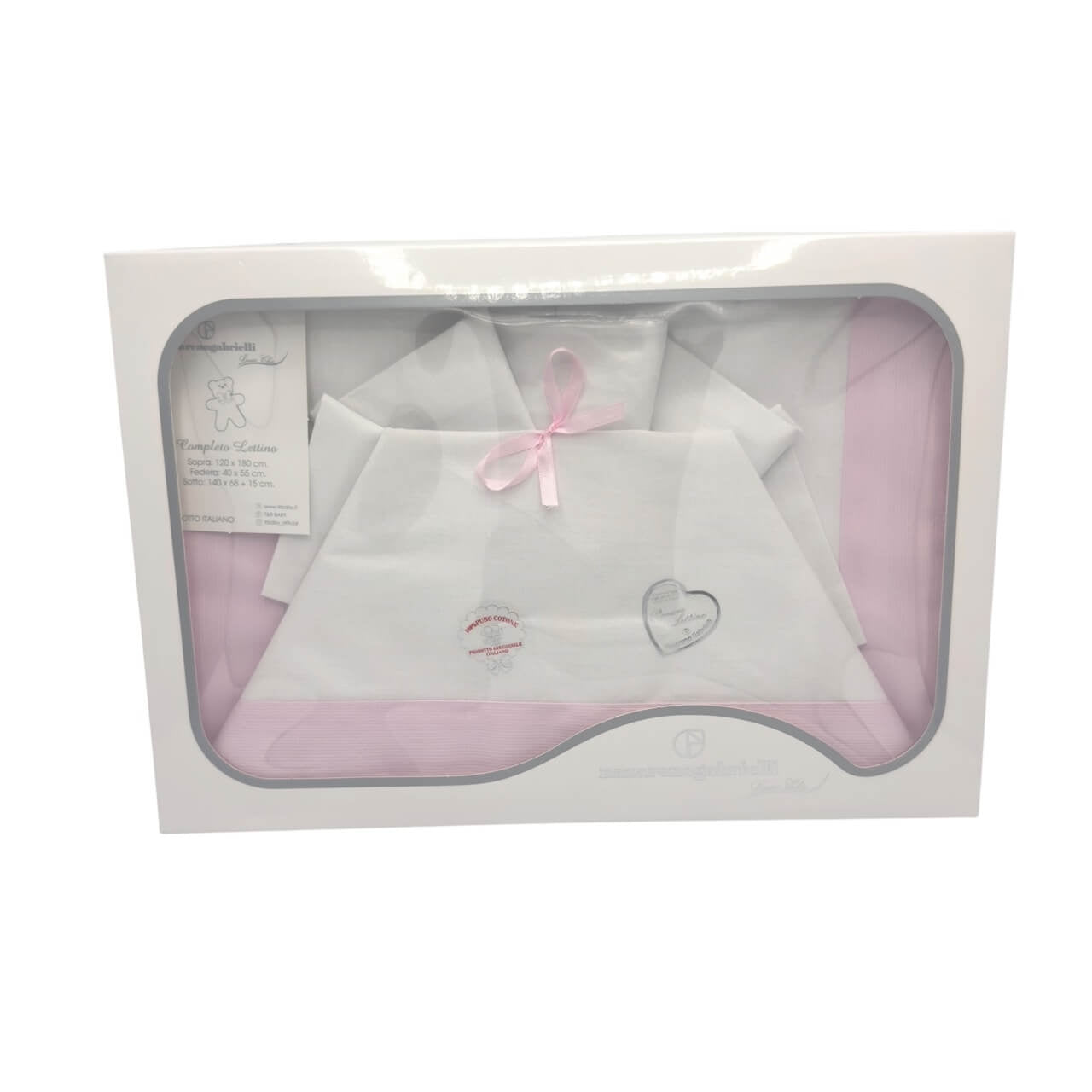 Kinderbett-Set aus 100 % Baumwolle mit Aufdruck und Stickerei