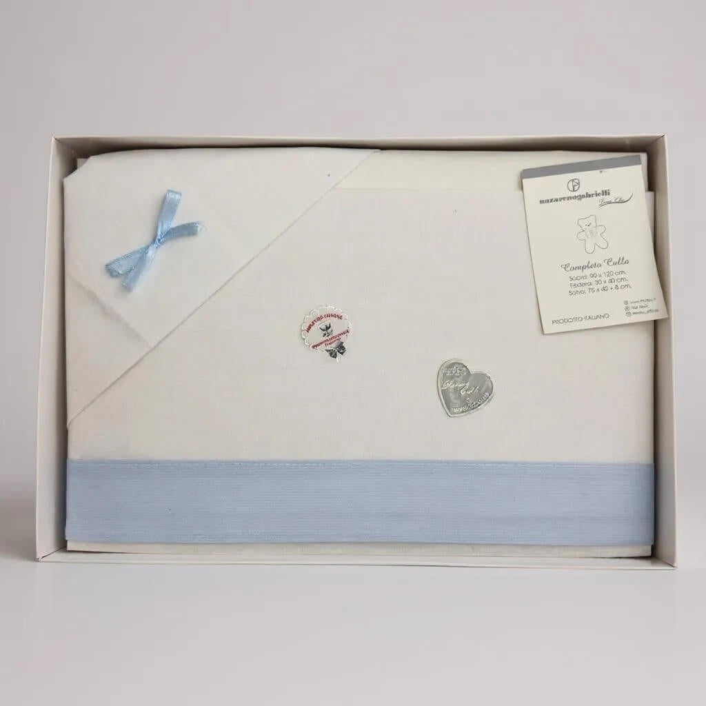 Komplettes Kinderwagenset zum Bedrucken und Besticken 100% Baumwolle