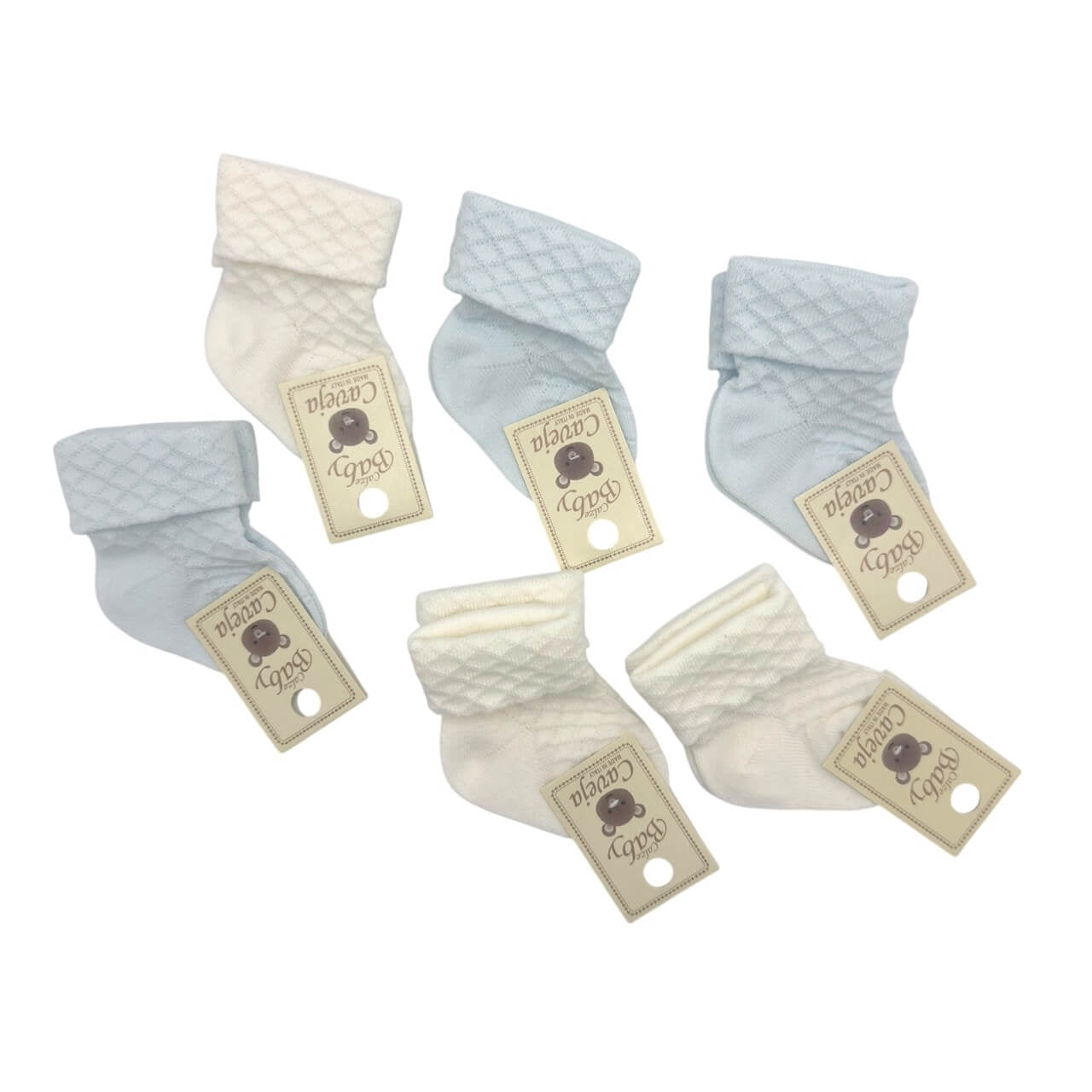 6 warme Baumwollsocken 0/3 Monate