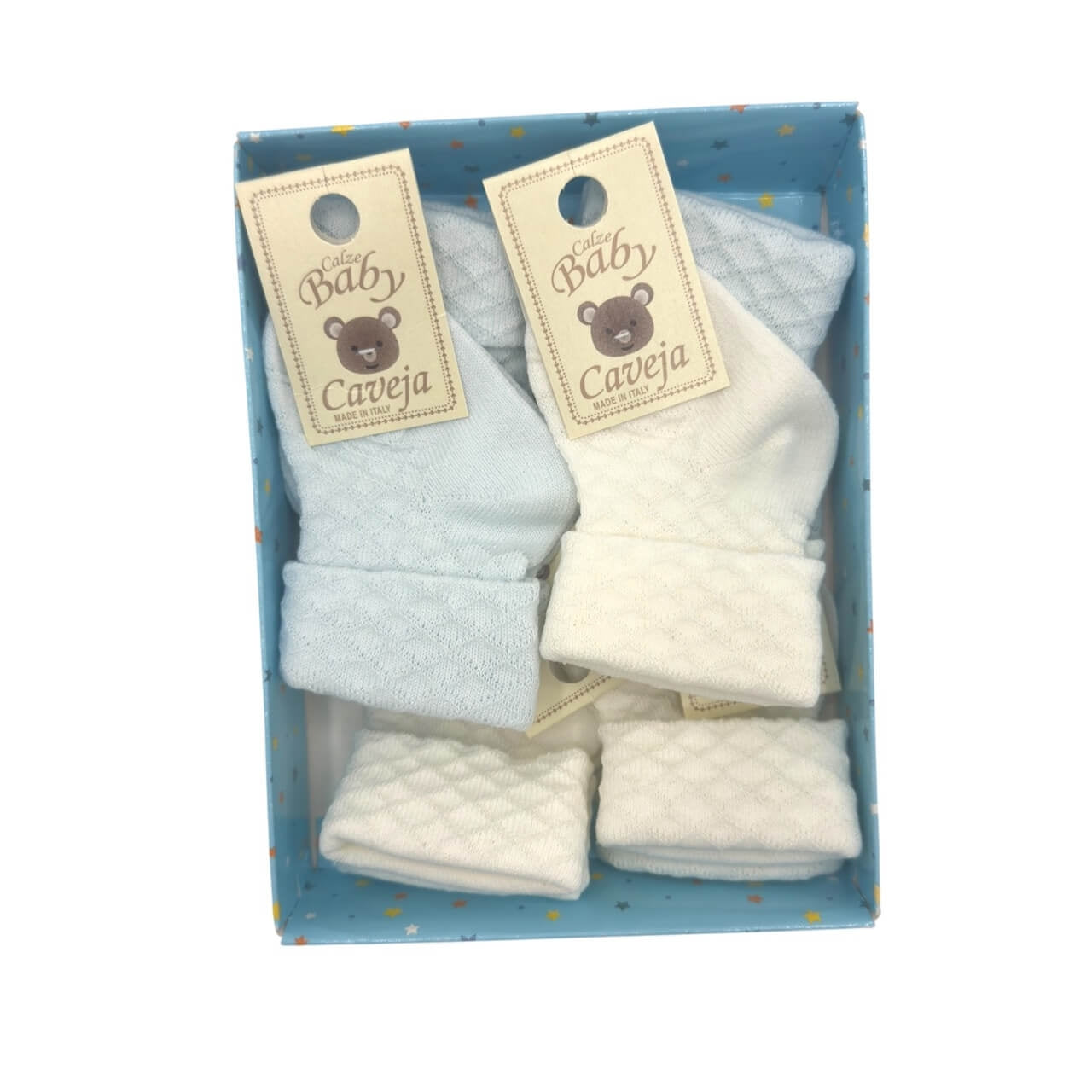 6 warme Baumwollsocken 0/3 Monate