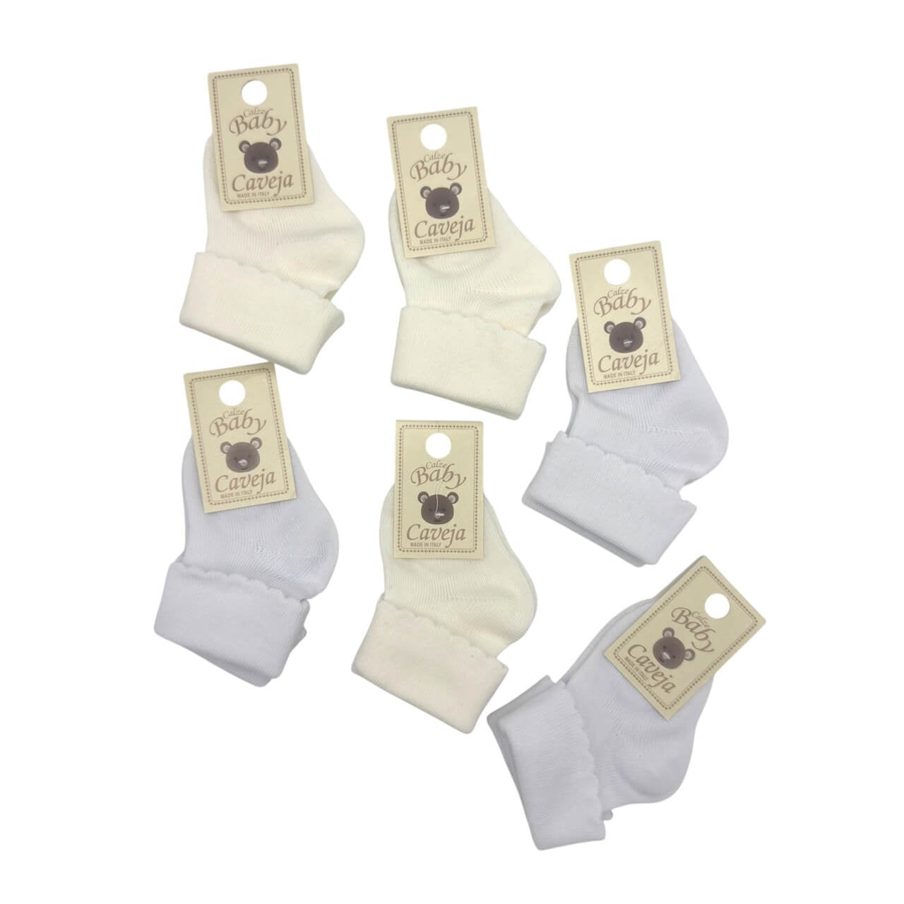 6 warme Baumwollsocken 0/3 Monate