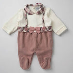 Pastellfarbener Chenille-Strampler