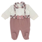 Pastellfarbener Chenille-Strampler