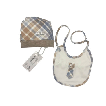 Set Cappello+Bavetta in Caldo Cotone Pastello 0/3 Mesi
