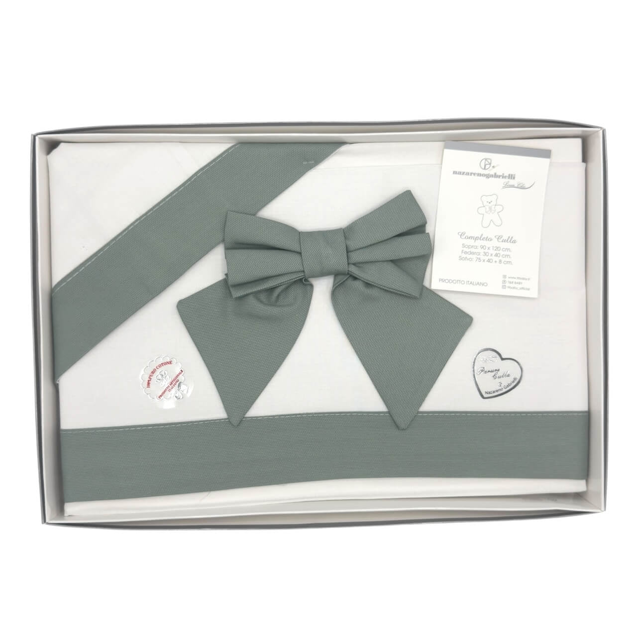Komplettes Krippen-/Bettwäsche-Set Fiocco, 100 % Baumwolle