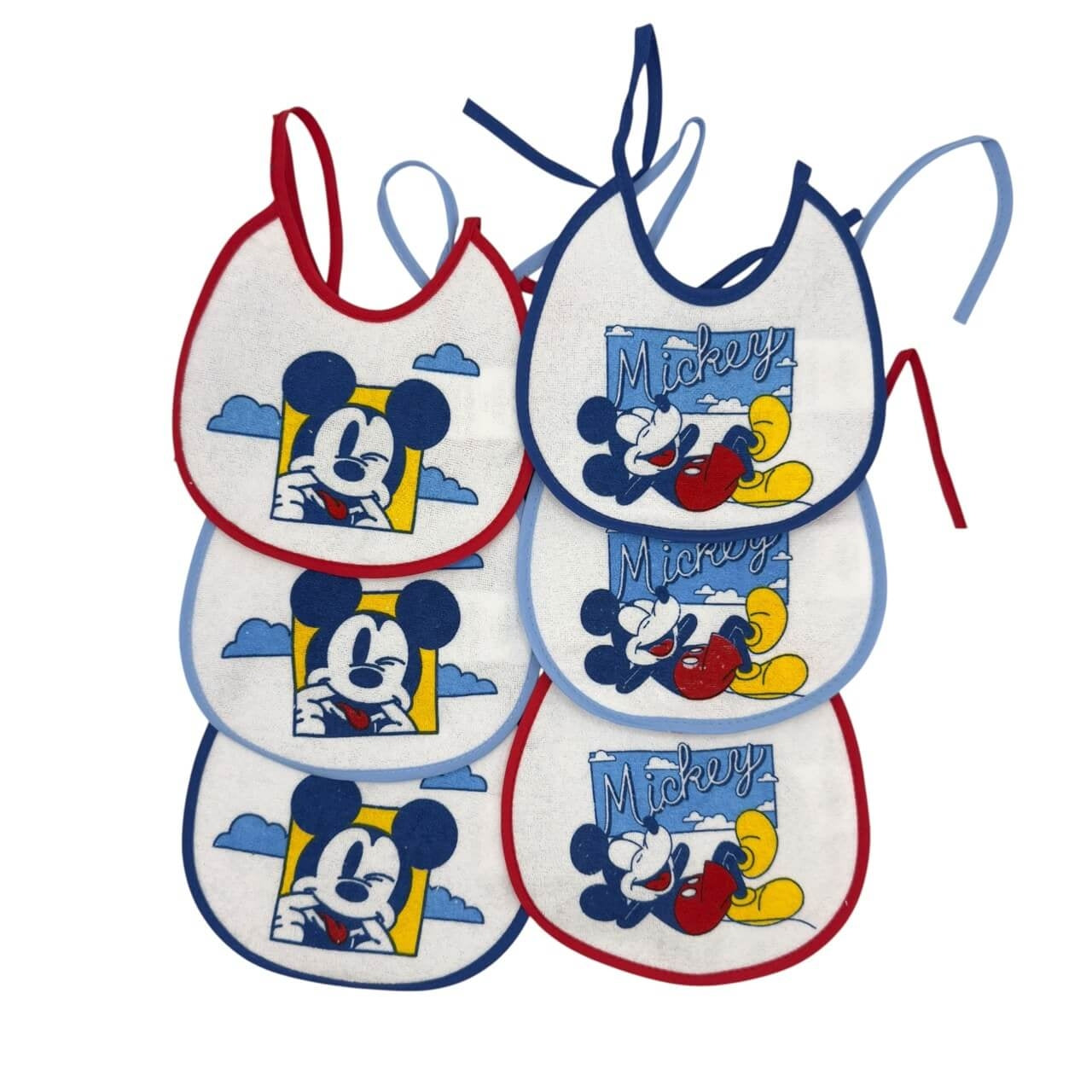 6 Mickey-Mouse-Disney-Lätzchen