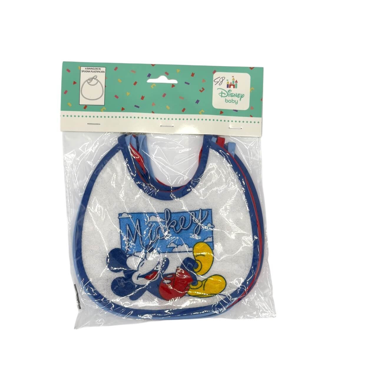 6 Mickey-Mouse-Disney-Lätzchen
