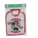 6 große Minnie Disney Lätzchen mit beschichteter Feder
