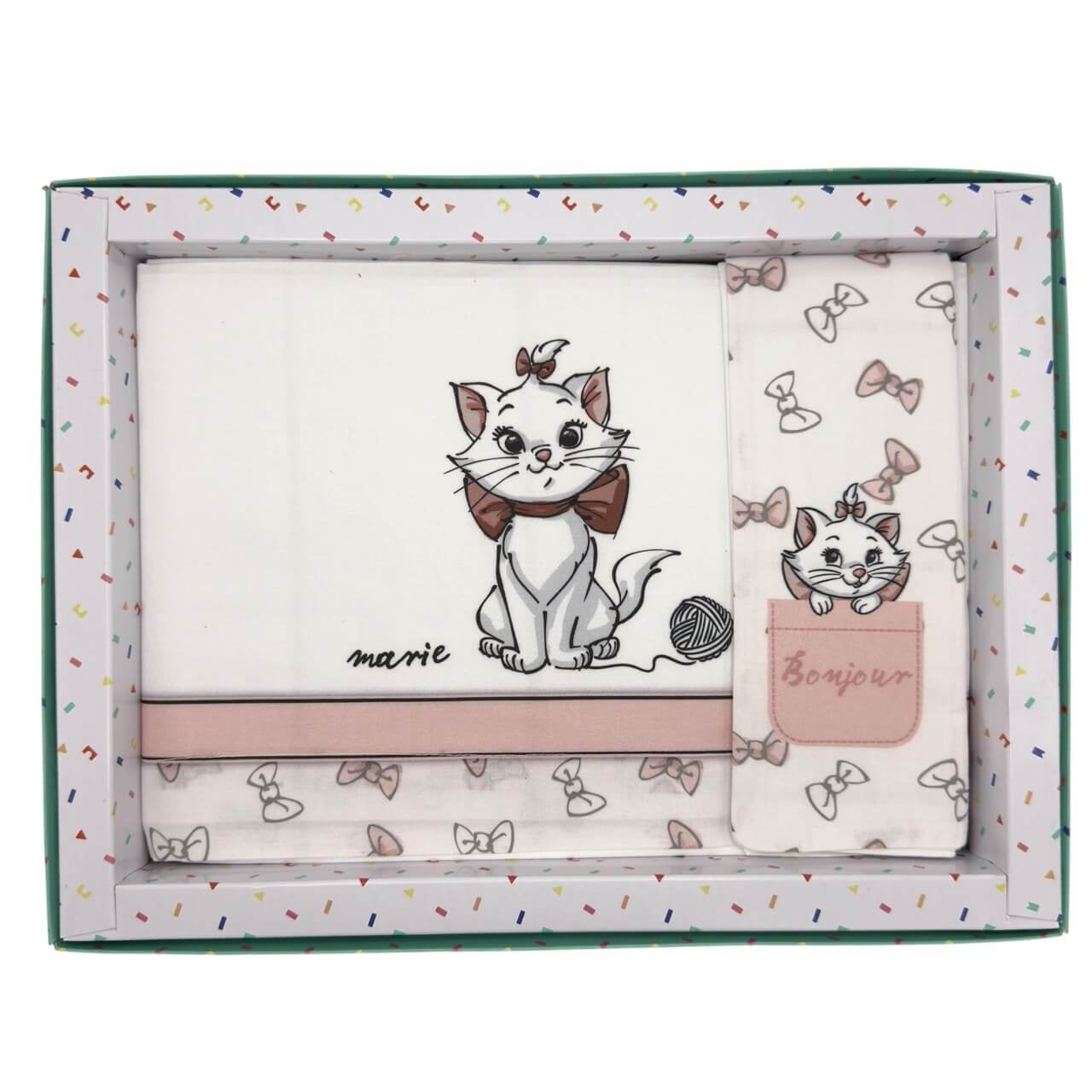 Komplettes Kinderbett Aristocats 100% Baumwolle