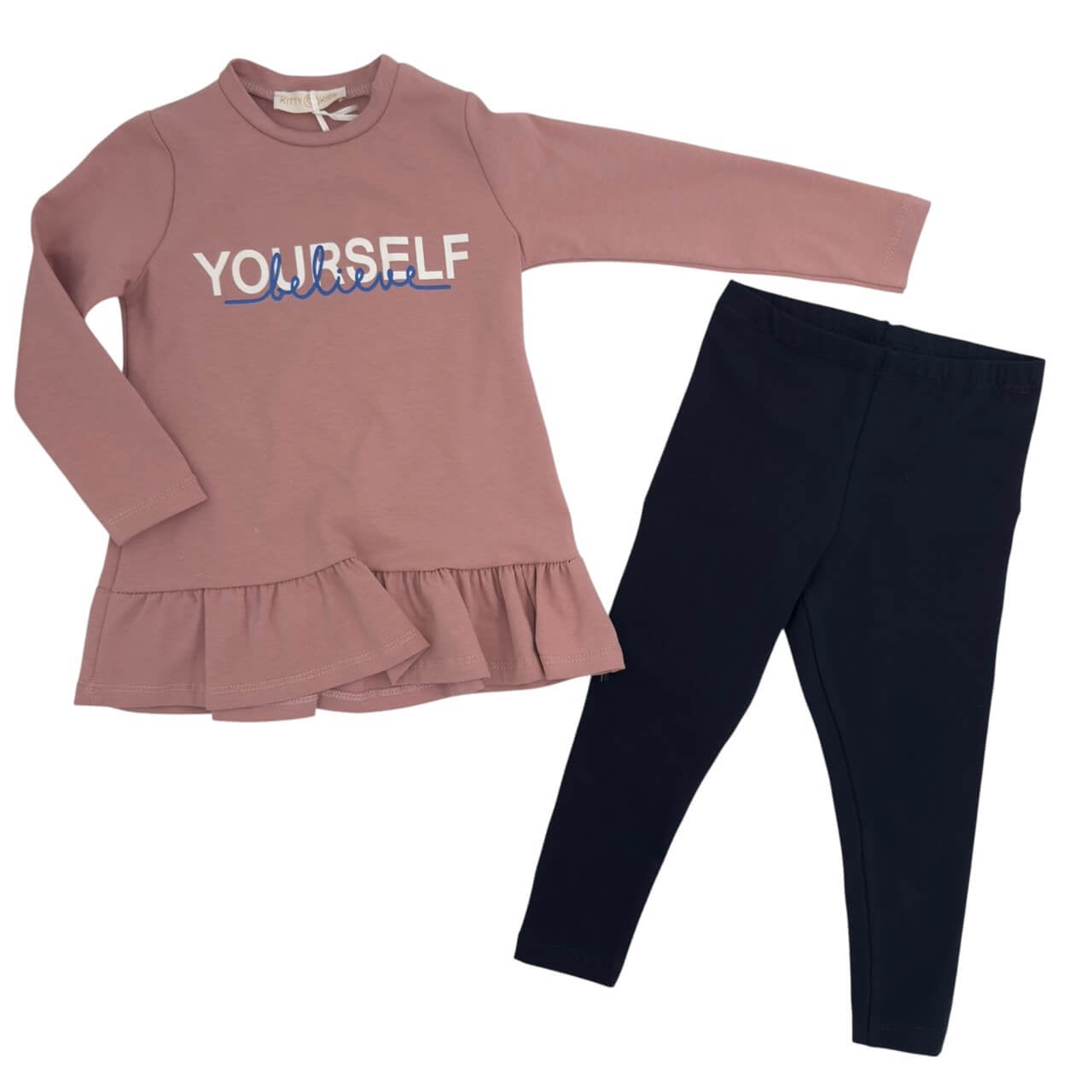 Warmes Baby-Mädchen-Outfit aus Baumwolle