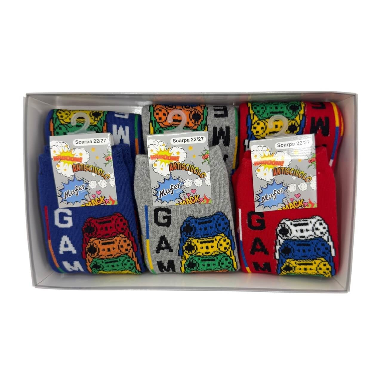 6 Calzini Antiscivolo Caldo Cotone Bimbo