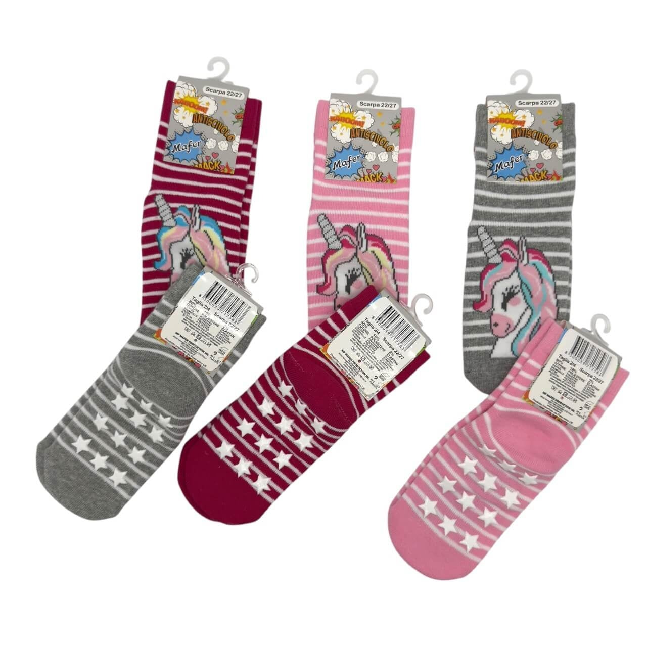 6 Paar rutschfeste Socken aus warmer Baumwolle für Babys