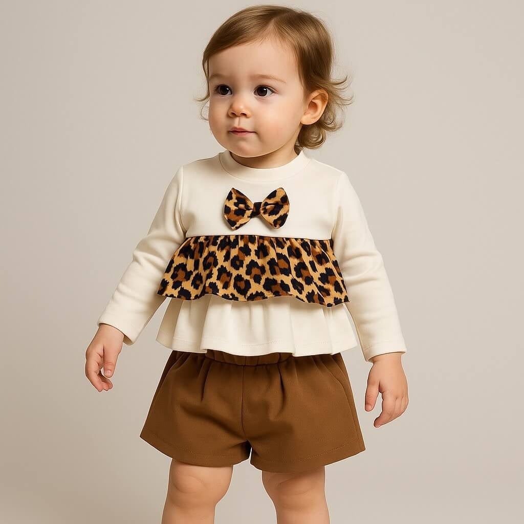 Plüschiges Baby-Mädchen-Outfit