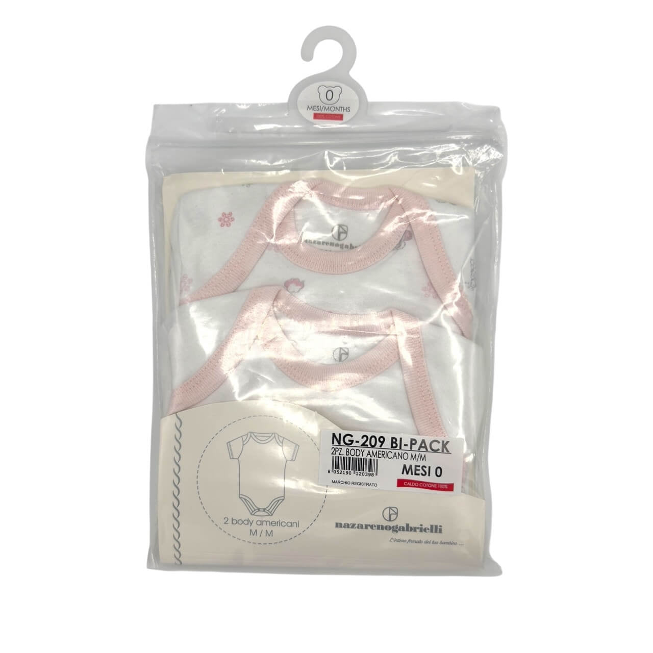 2 Stück Body Warme Baumwolle Nazareno Gabrielli