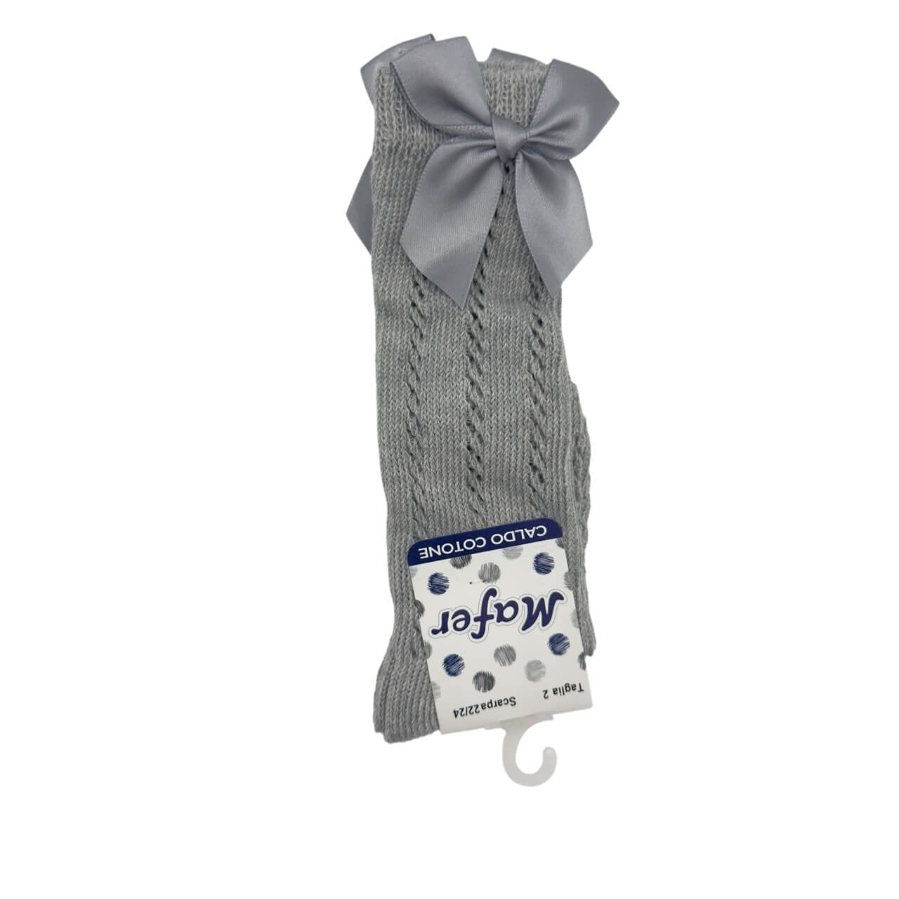 Socken mit Schleife aus warmer Baumwolle