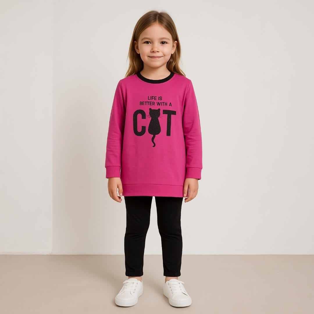Warmes Baby-Mädchen-Outfit aus Baumwolle