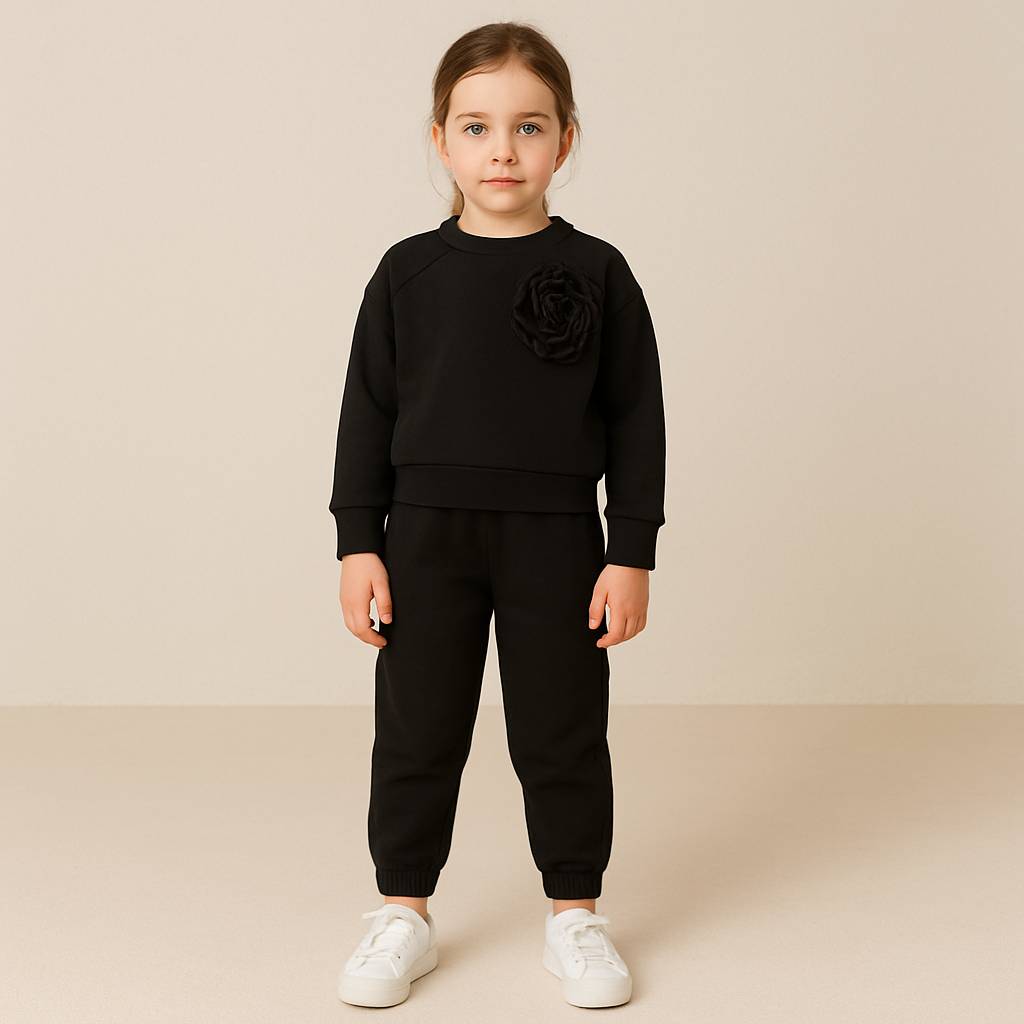 Technischer Overall mit Mädchenrosette