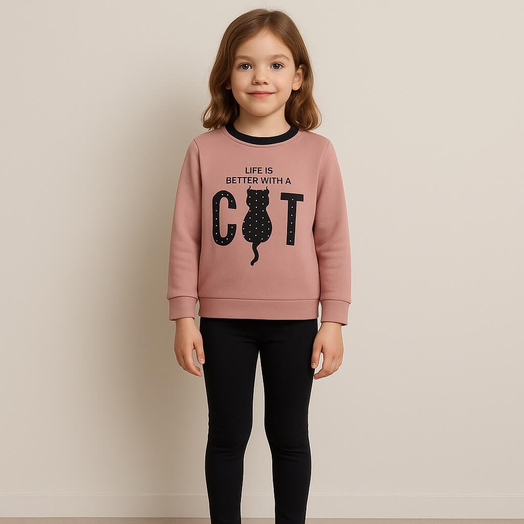 Warmes Baby-Mädchen-Outfit aus Baumwolle