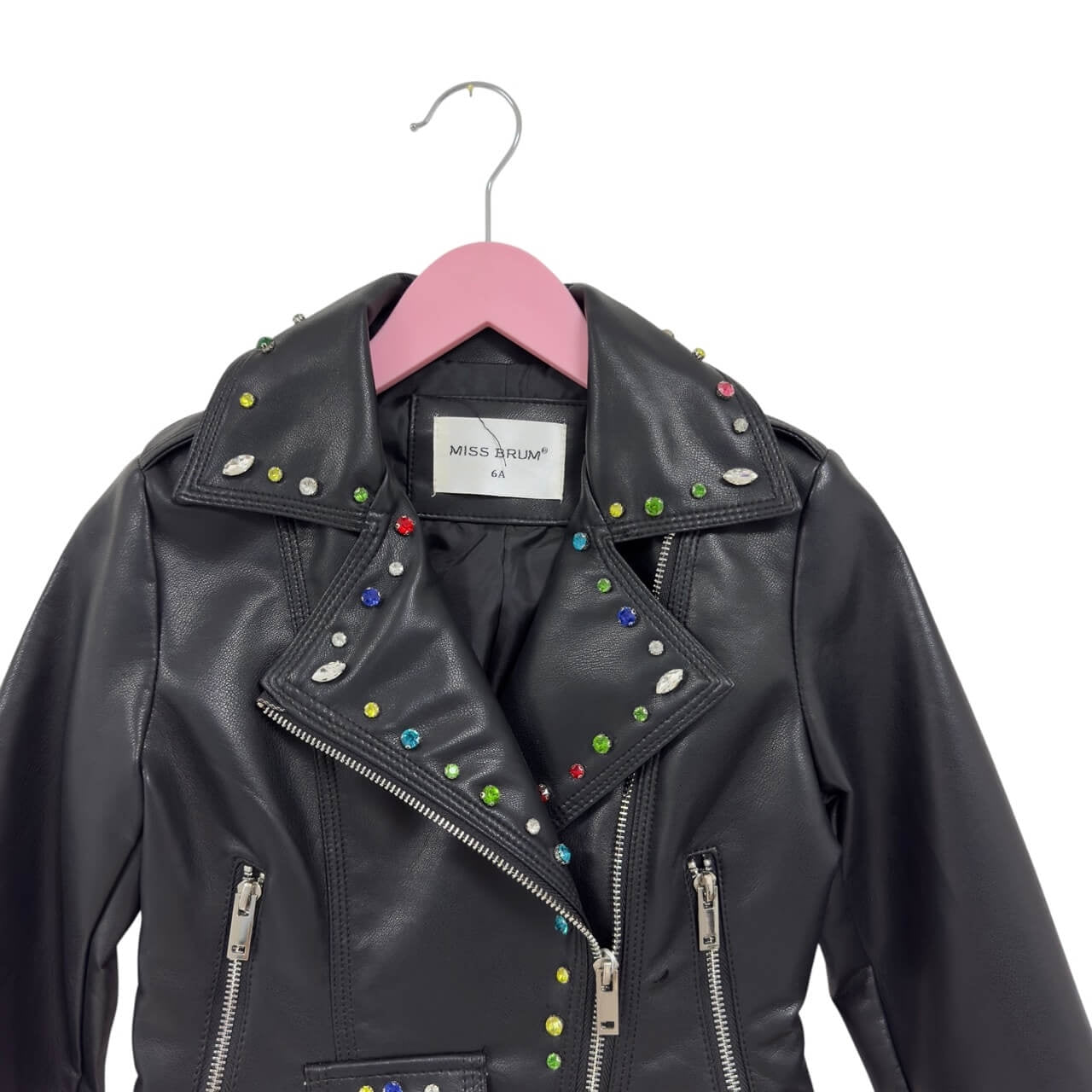 Kunstlederjacke für Kleinkinder mit Applikationen