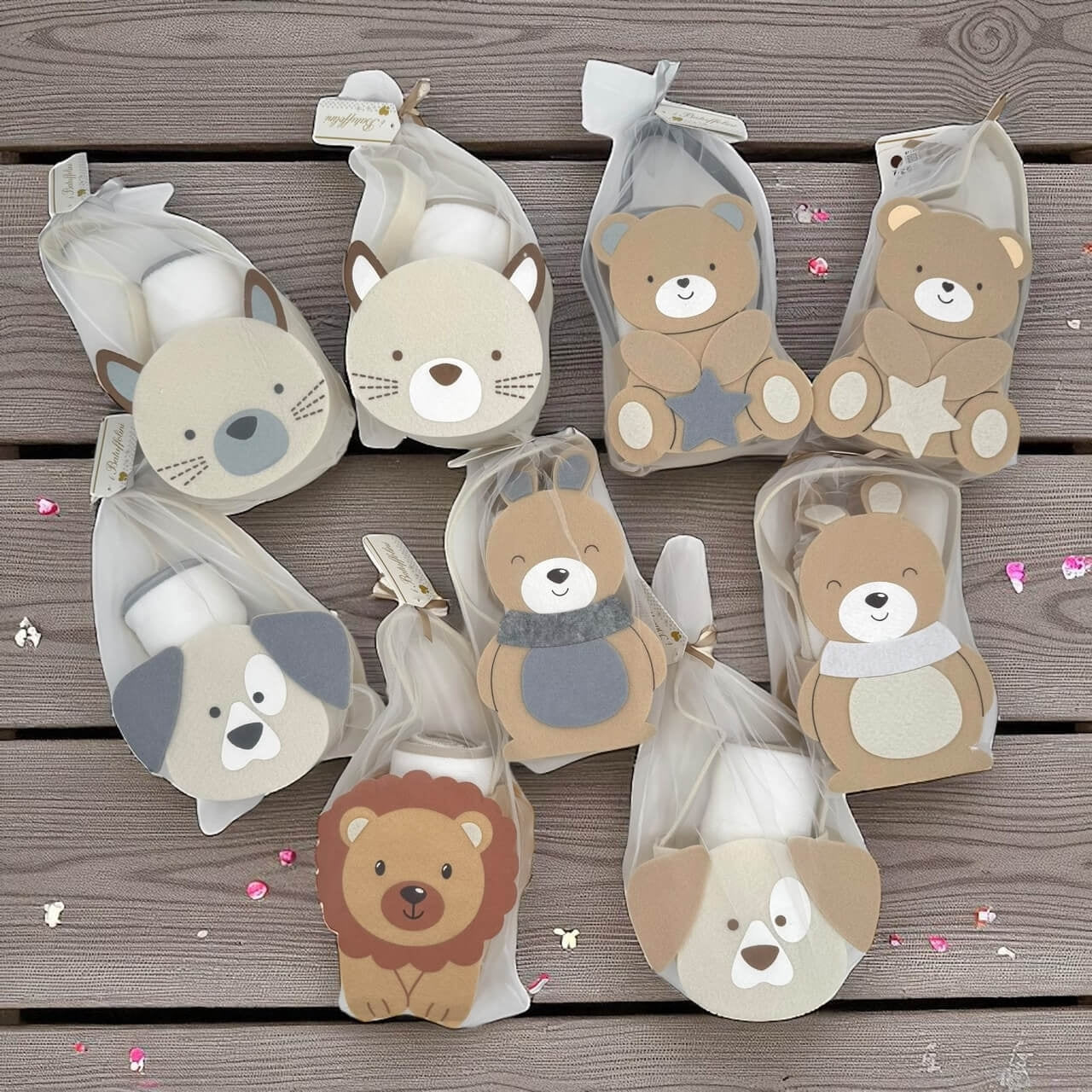 1 Set Regalo Neonato con Accappatoio Triangolo