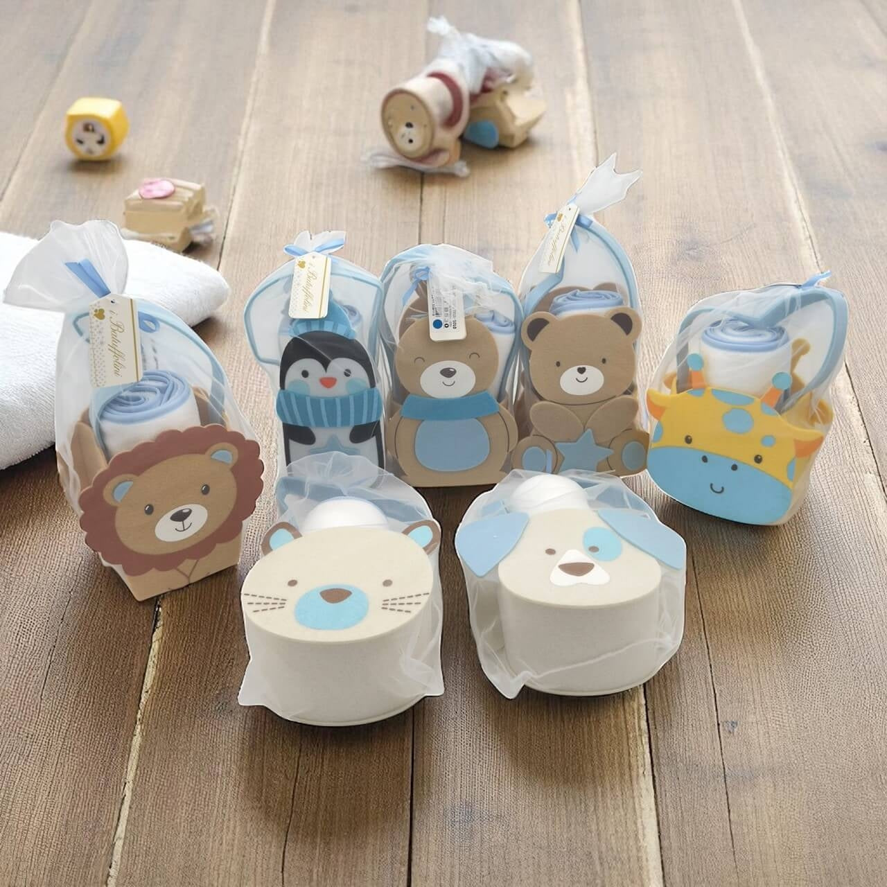 1 Geschenkset für Neugeborene mit Dreieck-Kapuzenhandtuch