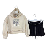 Baby-Set 2-teilig – Kapuzenpullover und Faltenrock
