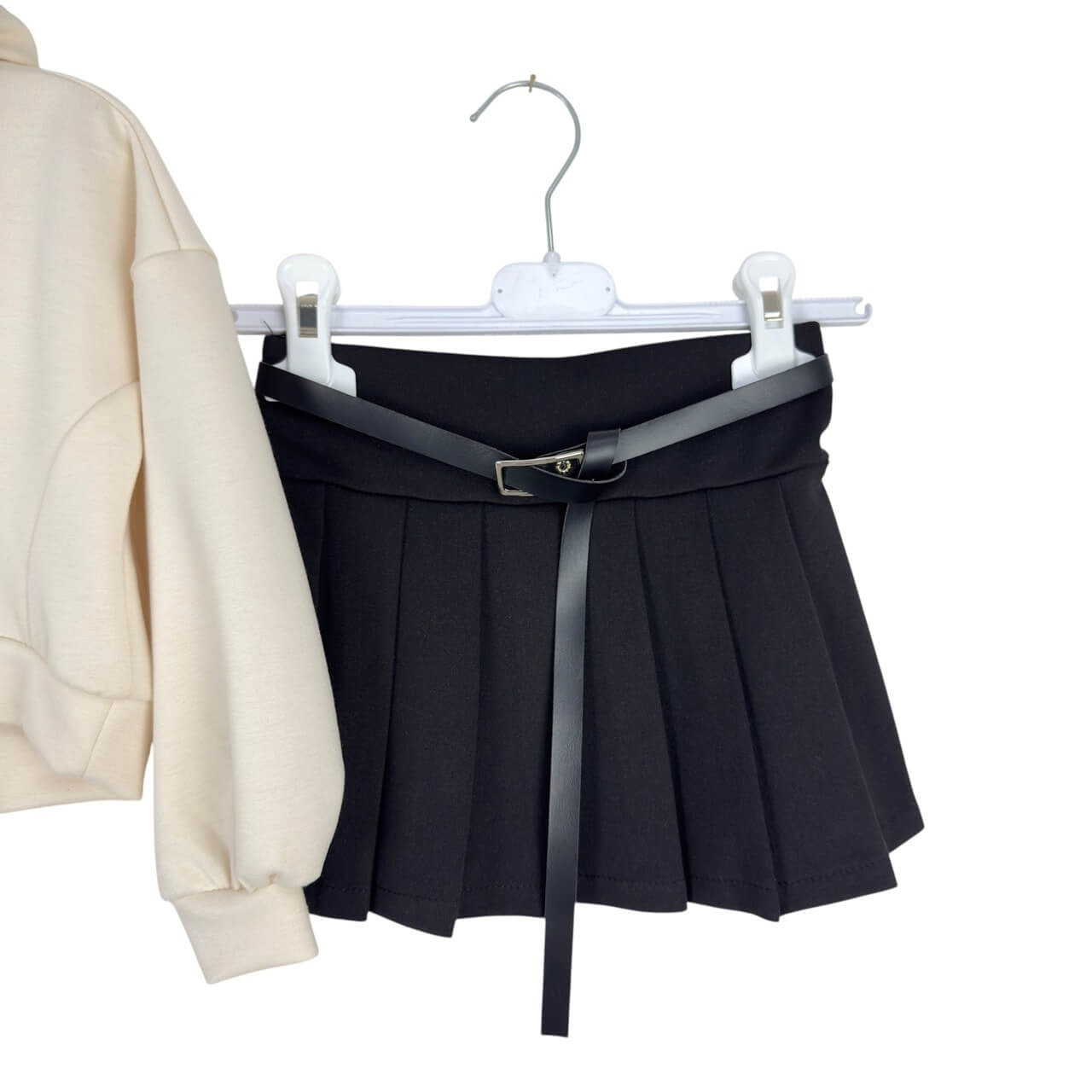 Baby-Set 2-teilig – Kapuzenpullover und Faltenrock
