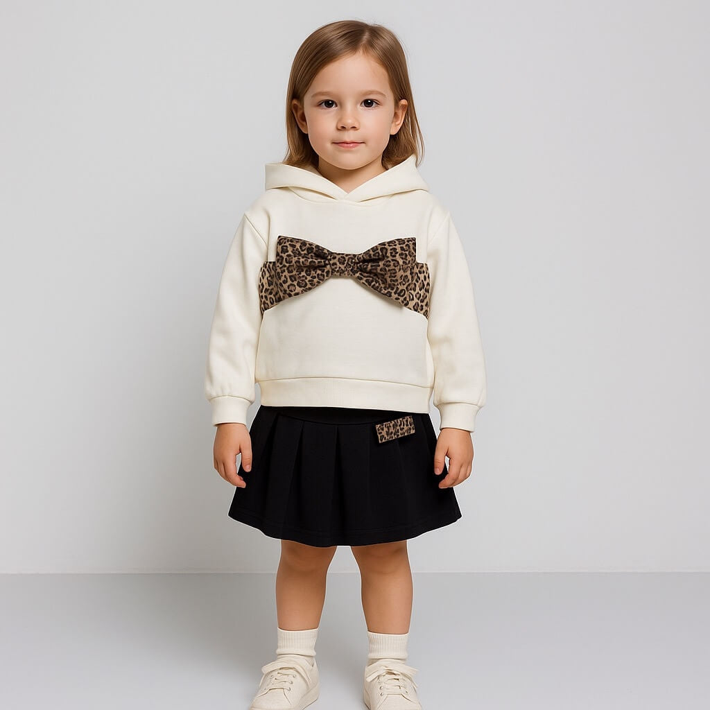 Baby-Set 2-teilig – Kapuzenpullover und Faltenrock