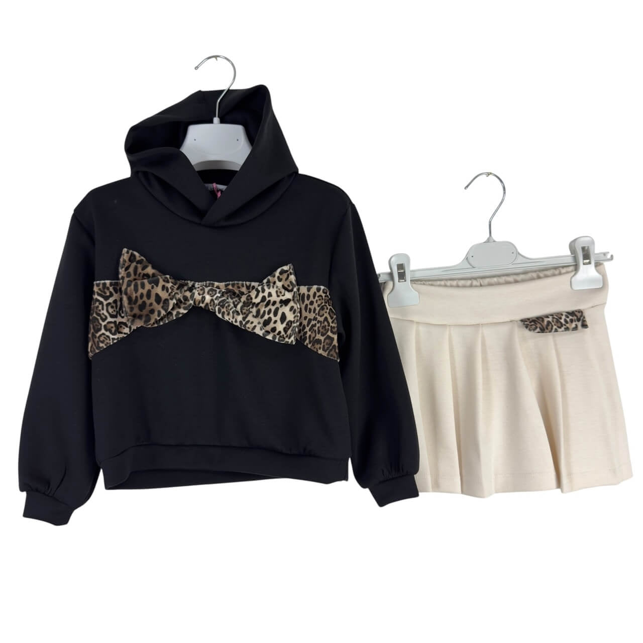 Baby-Set 2-teilig – Kapuzenpullover und Faltenrock