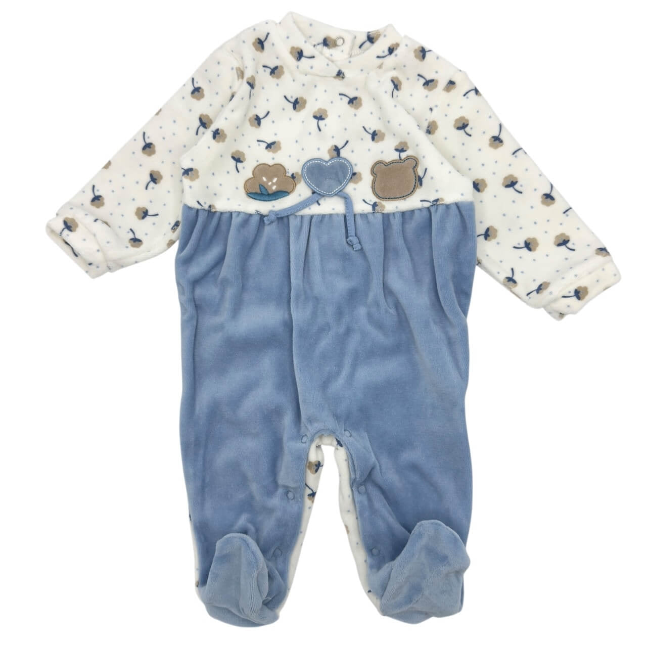 Pastellfarbener Chenille-Strampler