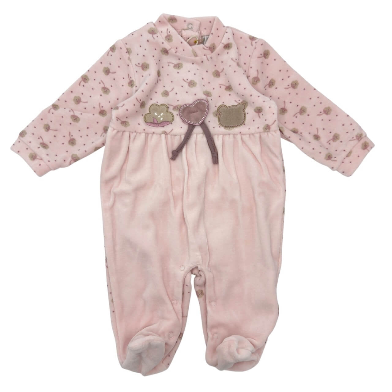 Pastellfarbener Chenille-Strampler
