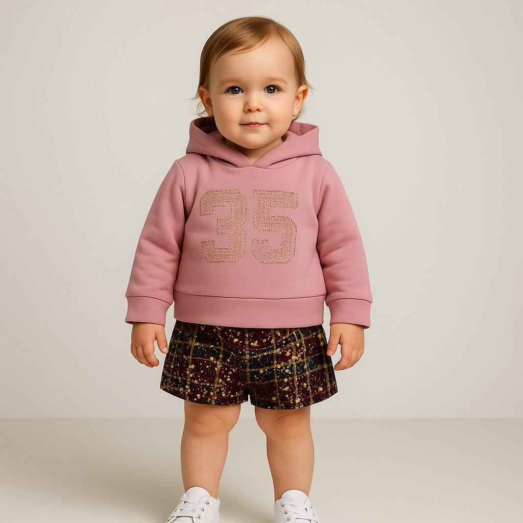 Plüschiges Baby-Mädchen-Outfit