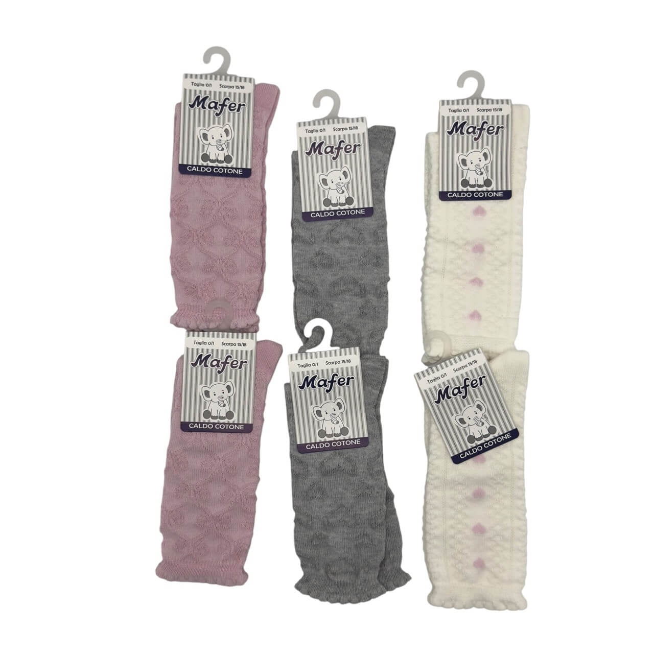 6 Baby-Socken aus Warmer Baumwolle